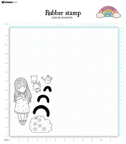 Studio Light Gorjuss Be Kind Rubber Stamps Collectable How Does Your Garden Grow (GOR-BK-STAMP576) (OUTLET)