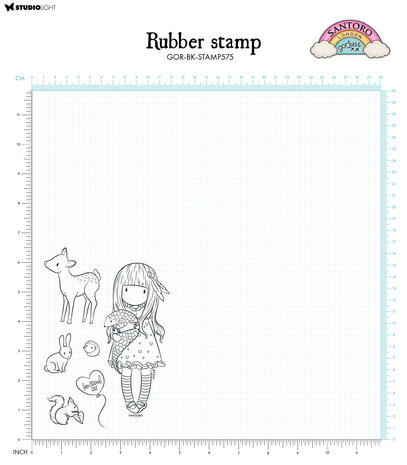 Gorjuss Be Kind Rubber Stamps Collectable Be Kind To All Creatures  (GOR-BK-STAMP575) - Craftlines B.V.