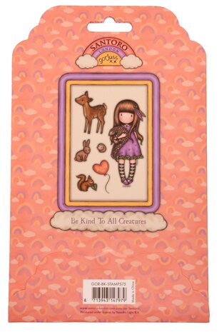 Studio Light Gorjuss Be Kind Rubber Stamps Collectable Be Kind To All Creatures (GOR-BK-STAMP575) (OUTLET)