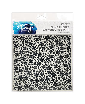 Ranger Simon Hurley create. Cling Rubber Background Stamp Bitty Botanicals (HUR80596) (DISCONTINUED)