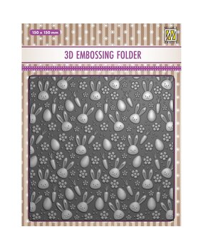 Nellie Snellen 3D Embossing Folder Bunny's Carrots (EF3D085) (DISCONTINUED)
