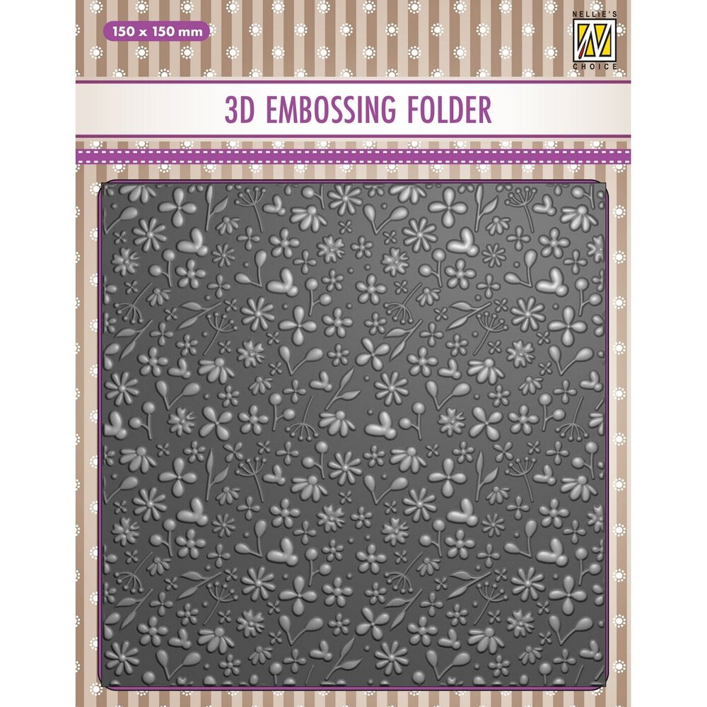 Nellie Snellen 3D Embossing Folder Spring Flowers (EF3D083) (OUTLET)