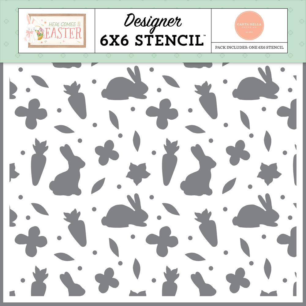 Carta Bella Every Bunny Welcome Stencil (CBHCE351034) (OUTLET) Carta Bella Every Bunny Welcome Stencil (CBHCE351034) (OUTLET)