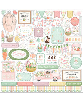 Carta Bella Here Comes Easter 12x12 Inch Element Sticker (CBHCE351014) (OUTLET)