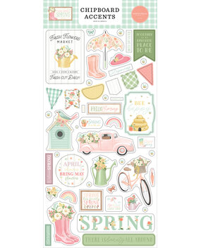 Carta Bella Here Comes Spring Chipboard Accents (CBHCS352021) (OUTLET)