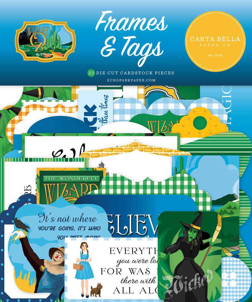 Carta Bella Wizard Of Oz Frames & Tags (CBWO356025) (OUTLET)