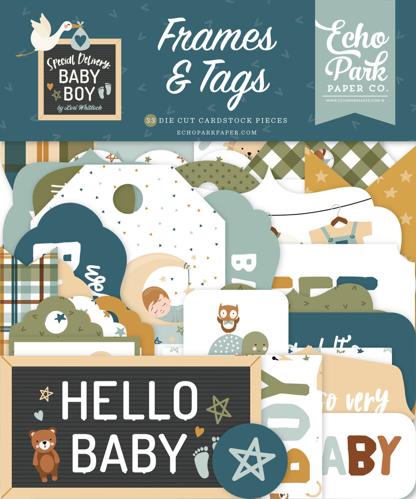Echo Park Special Delivery Baby Boy Frames & Tags (SDB353025) (DISCONTINUED) Echo Park Special Delivery Baby Boy Frames & Tags (SDB353025) (DISCONTINUED)