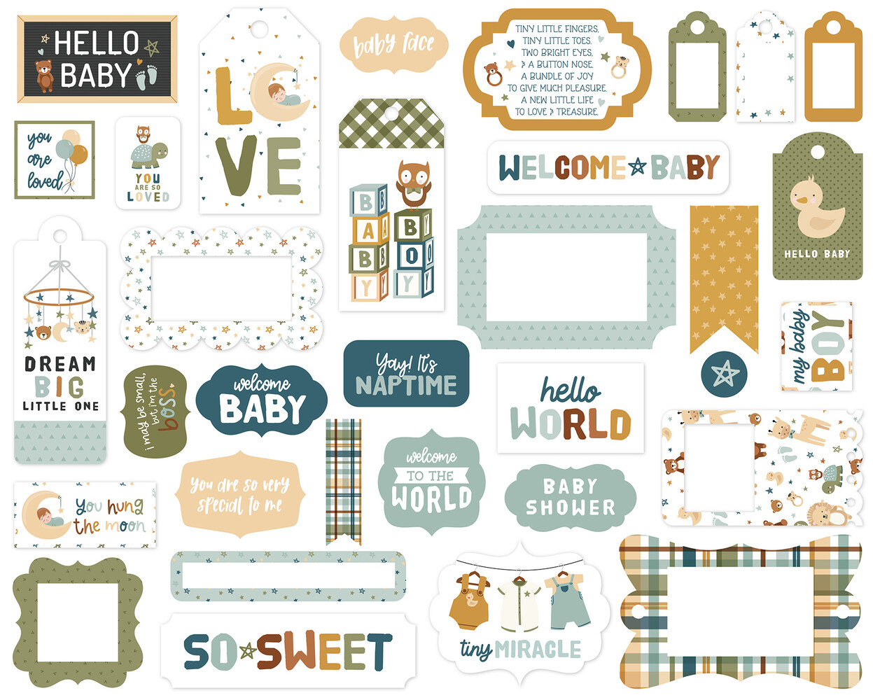 Echo Park Special Delivery Baby Boy Frames & Tags (SDB353025) (DISCONTINUED) Echo Park Special Delivery Baby Boy Frames & Tags (SDB353025) (DISCONTINUED)