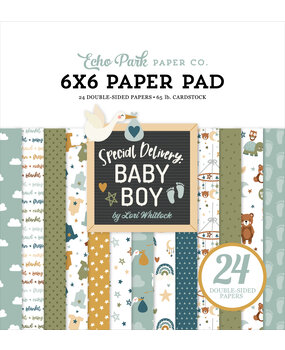 Echo Park Special Delivery Baby Boy 6x6 Inch Paper Pad (SDB353023) (DISCONTINUED)