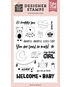 Echo Park Oh Baby Girl Clear Stamps (SDG354048) (DISCONTINUED)