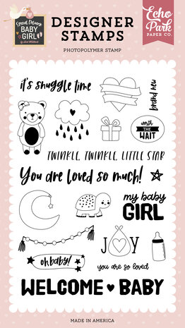 Echo Park Oh Baby Girl Clear Stamps (SDG354048) (DISCONTINUED) Echo Park Oh Baby Girl Clear Stamps (SDG354048) (DISCONTINUED)