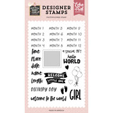 Echo Park Baby Girl Stats Clear Stamps (SDG354047) (DISCONTINUED)