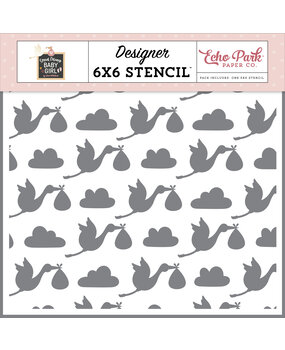 Echo Park Special Stork Delivery Stencil (SDG354033) (DISCONTINUED)