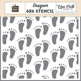 Echo Park Fresh Footprints Stencil (SDY355035) (DISCONTINUED)