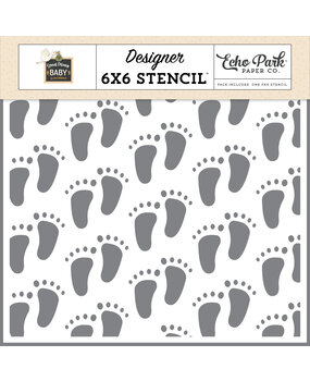 Echo Park Fresh Footprints Stencil (SDY355035) (DISCONTINUED)