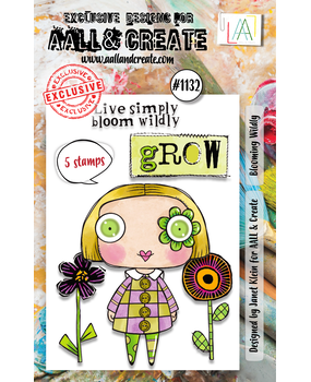Aall and Create Stamp Set A7 Blooming Wildly (AALL-TP-1132) (DISCONTINUED)