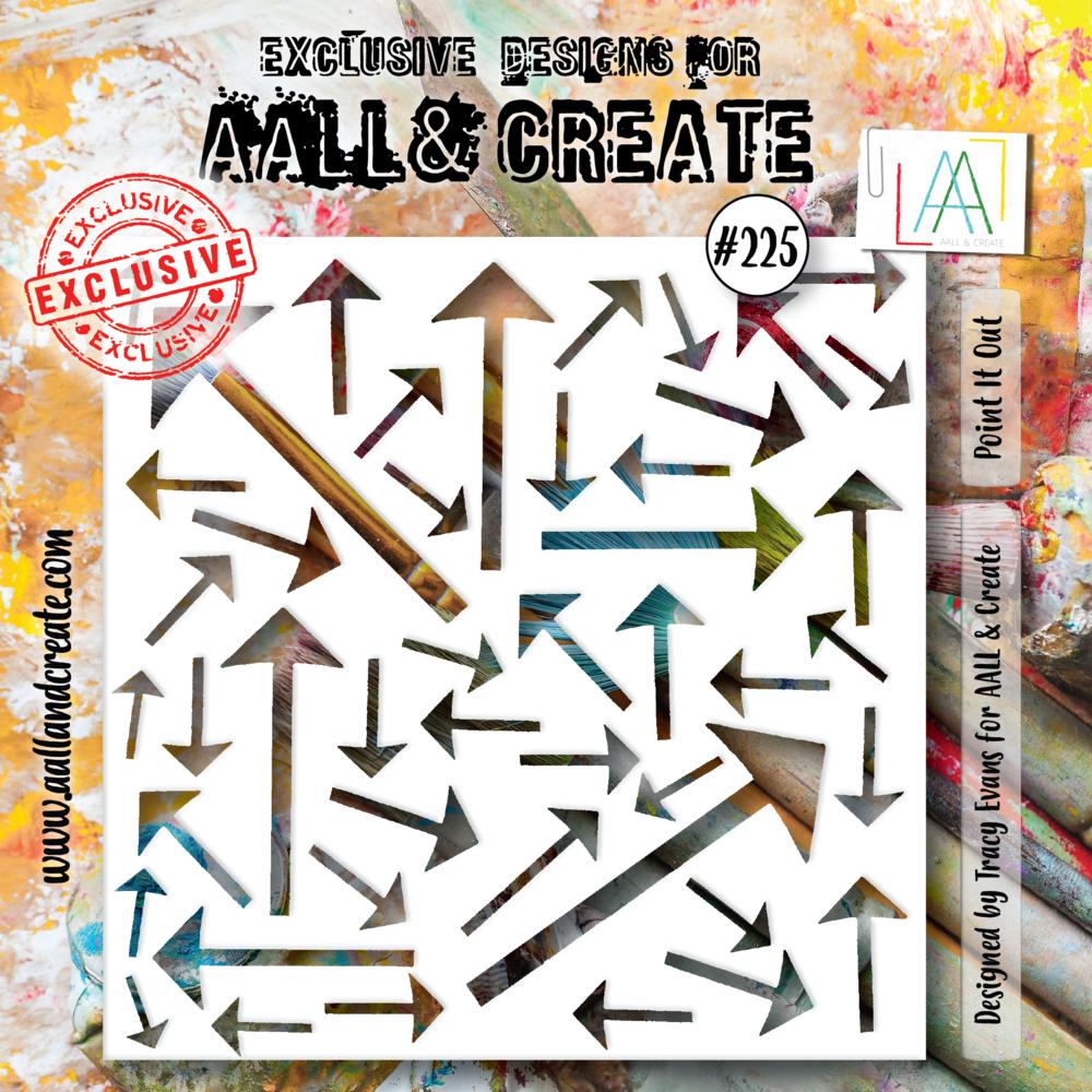 Aall and Create Stencil 6x6 Inch Point It Out (AALL-PC-225) (DISCONTINUED)