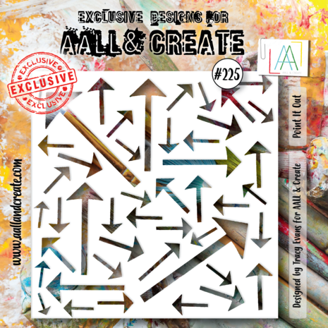 Aall and Create Stencil 6x6 Inch Point It Out (AALL-PC-225) (DISCONTINUED)