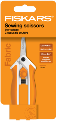 Fiskars Scissors Fabric Sewing Easy Action Micro-Tip 15cm (1070029) Fiskars Scissors Fabric Sewing Easy Action Micro-Tip 15cm (1070029)