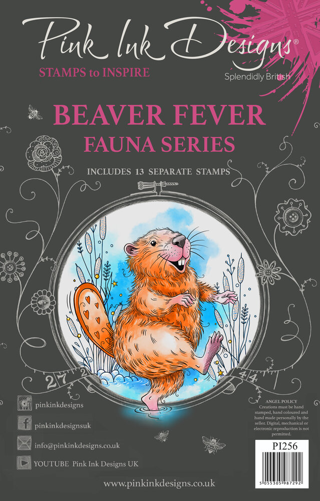 Pink Ink Designs Beaver Fever A5 Clear Stamps (PI256) (OUTLET)