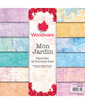 Woodware Mon Jardin 8x8 Inch Paper Pad (FRPP005) (OUTLET)