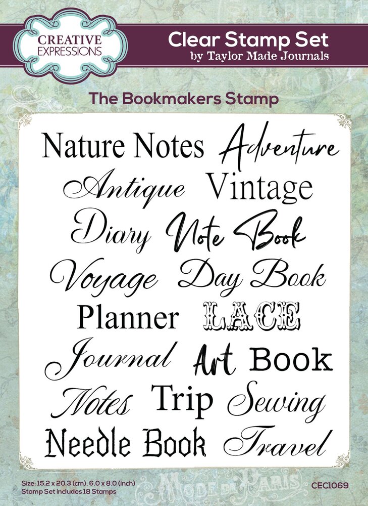 Creative Expressions Taylor Made Journals Clear Stamp The Bookmakers (CEC1069) (OUTLET)