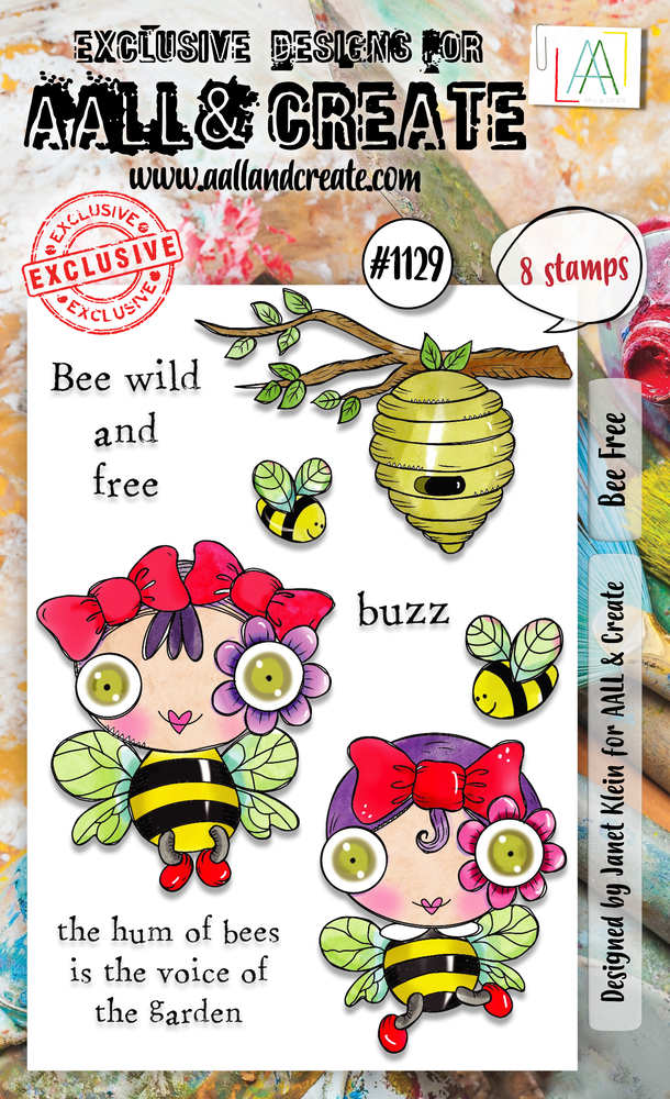 Aall and Create Stamp Set A6 Bee Free (AALL-TP-1129) (DISCONTINUED)