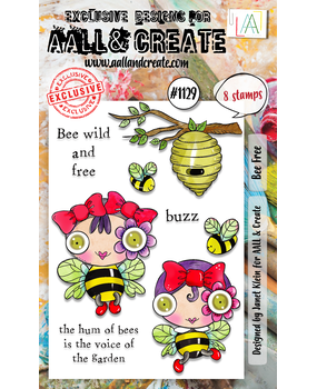 Aall and Create Stamp Set A6 Bee Free (AALL-TP-1129) (DISCONTINUED)
