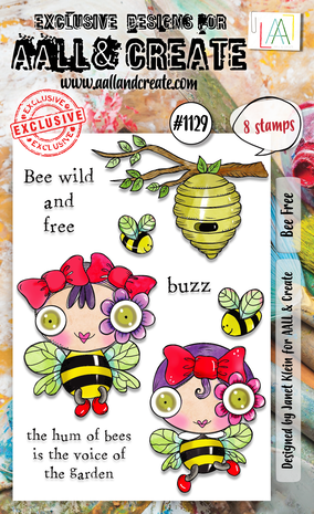 Aall and Create Stamp Set A6 Bee Free (AALL-TP-1129) (DISCONTINUED)