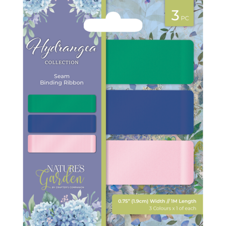 Crafter's Companion Hydrangea Seam Binding Ribbon (NG-HY-SBRIB) (DISCONTINUED)