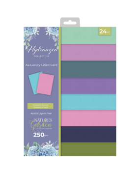 Crafter's Companion Hydrangea A4 Luxury Linen Card (NG-HY-LINEN-A4) (DISCONTINUED)