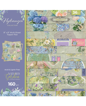 Crafter's Companion Hydrangea 8x8 Inch Topper Pad (NG-HY-QTOP8) (DISCONTINUED)