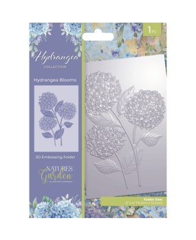 Crafter's Companion Hydrangea 3D Embossing Folder Hydrangea Blooms (NG-HY-3D-EF4-HYB) (DISCONTINUED)