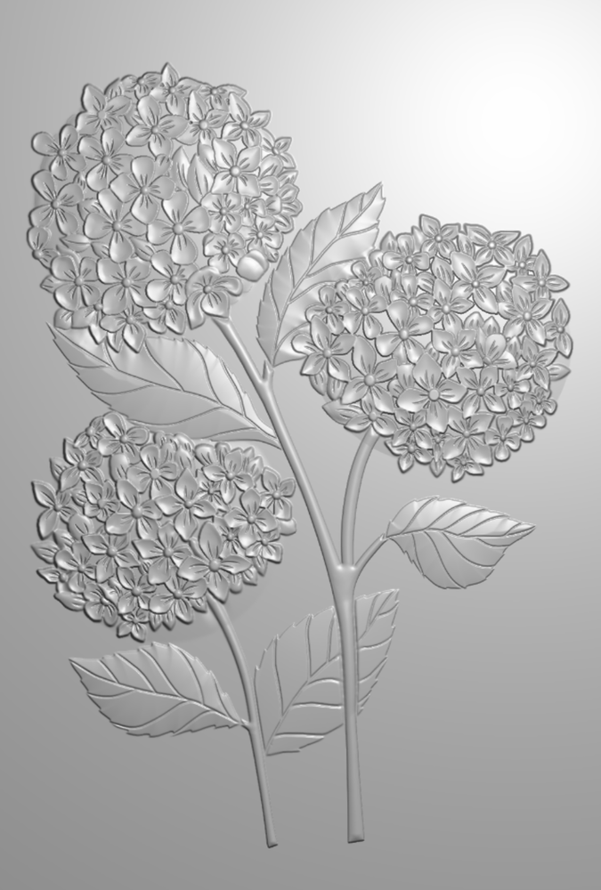 Crafter's Companion Hydrangea 3D Embossing Folder Hydrangea Blooms (NG-HY-3D-EF4-HYB) (DISCONTINUED)