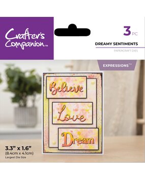 Crafter's Companion Spring Fairy Trend Metal Dies Dreamy Sentiments (CC-MD-EXP-DRSE) (DISCONTINUED) Crafter's Companion Spring Fairy Trend Metal Dies Dreamy Sentiments (CC-MD-EXP-DRSE) (DISCONTINUED)