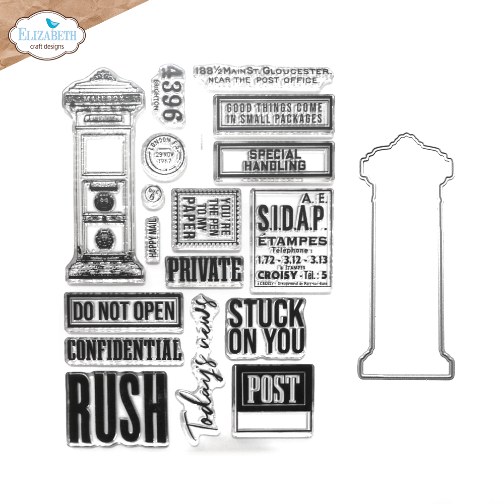 Elizabeth Craft Designs From the Past Stamp & Dies Correspondence From the Past (CS338) (DISCONTINUED)