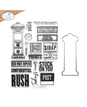 Elizabeth Craft Designs From the Past Stamp & Dies Correspondence From the Past (CS338) (DISCONTINUED)