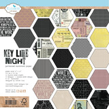 Elizabeth Craft Designs From the Past Key Lime Night 12x12 Inch Patterned Cardstock Paper (C021)