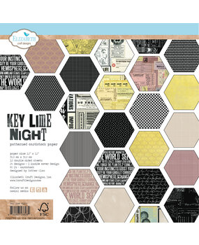 Elizabeth Craft Designs From the Past Key Lime Night 12x12 Inch Patterned Cardstock Paper (C021)