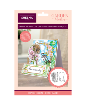 Crafter's Companion Garden Visitors Stamp & Die Have a Mice Day (SD-GV-STD-HAMD) (DISCONTINUED)