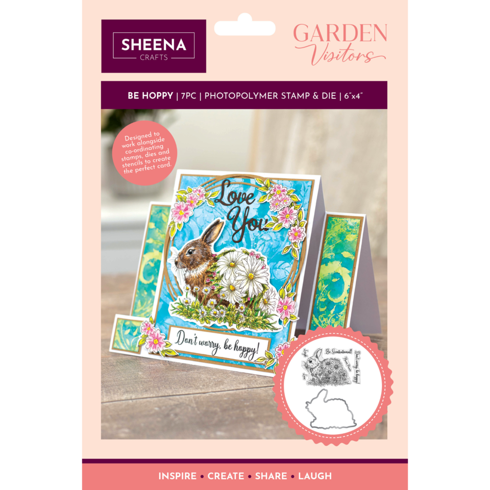 Crafter's Companion Garden Visitors Stamp & Die Be Hoppy (SD-GV-STD-BHOP) (DISCONTINUED)