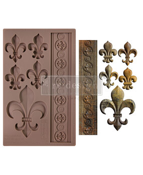 Re-Design with Prima Fleur De Lis En Or 5x8 Inch Decor Mould (667023)
