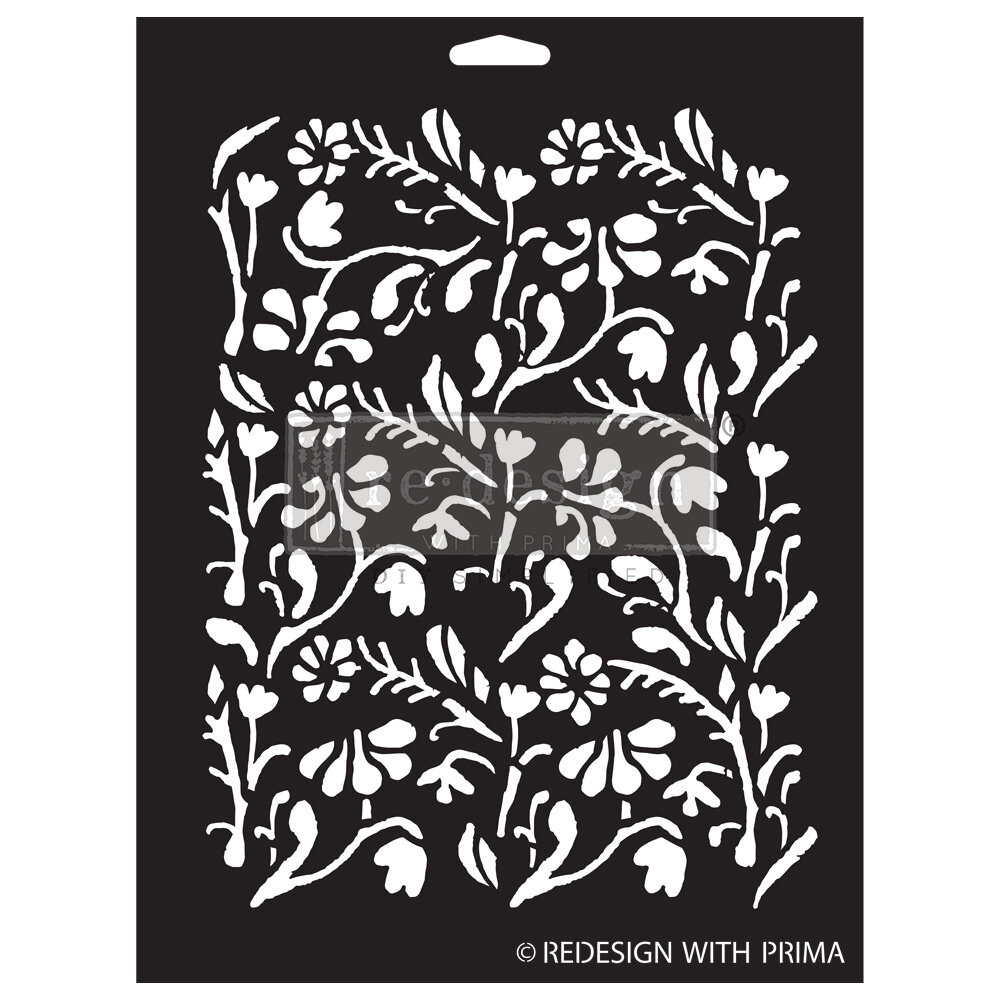 Re-Design with Prima Little Meadow 9x12 Inch Decor Stencils (1pcs) (666842) (DISCONTINUED)