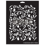 Re-Design with Prima Little Meadow 9x12 Inch Decor Stencils (1pcs) (666842) (DISCONTINUED)