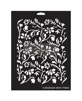 Re-Design with Prima Little Meadow 9x12 Inch Decor Stencils (1pcs) (666842) (DISCONTINUED)