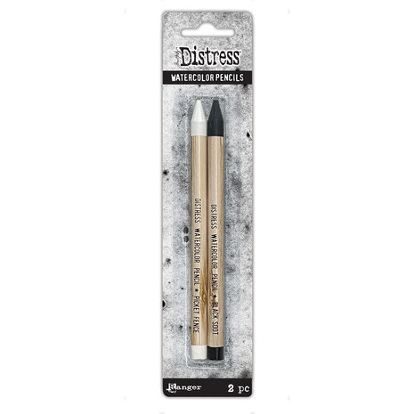 Ranger Tim Holtz Distress Watercolor Pencils Picket Fence & Black Soot (2pcs) (TDH83573) Ranger Tim Holtz Distress Watercolor Pencils Picket Fence & Black Soot (2pcs) (TDH83573)