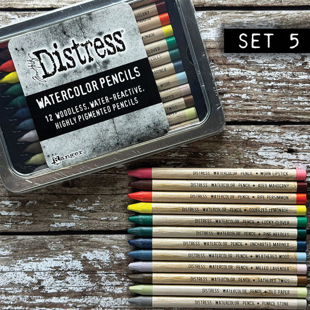 Ranger Tim Holtz Distress Watercolor Pencils Kit 5 (12pcs) (TDH83597) Ranger Tim Holtz Distress Watercolor Pencils Kit 5 (12pcs) (TDH83597)
