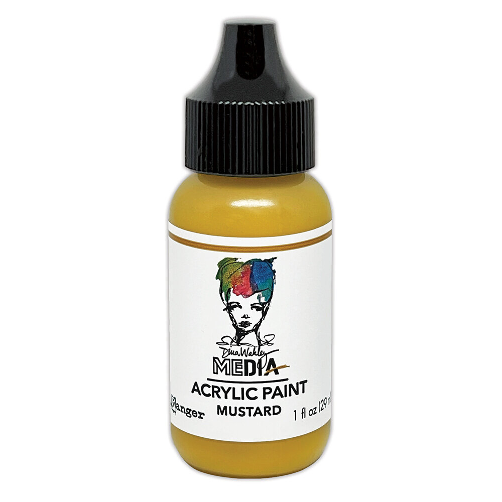 Ranger Dina Wakley MEdia Heavy Body Acrylic Paints Mustard 1 fl oz (MDQ85515)