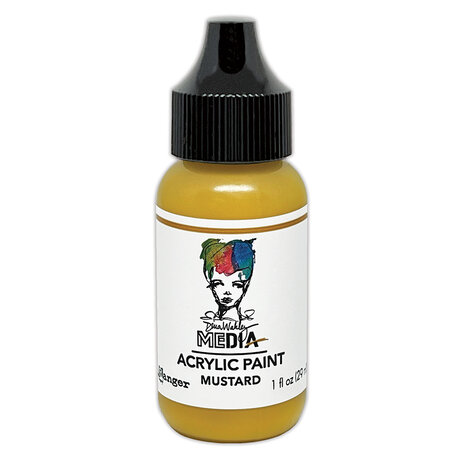 Ranger Dina Wakley MEdia Heavy Body Acrylic Paints Mustard 1 fl oz (MDQ85515)