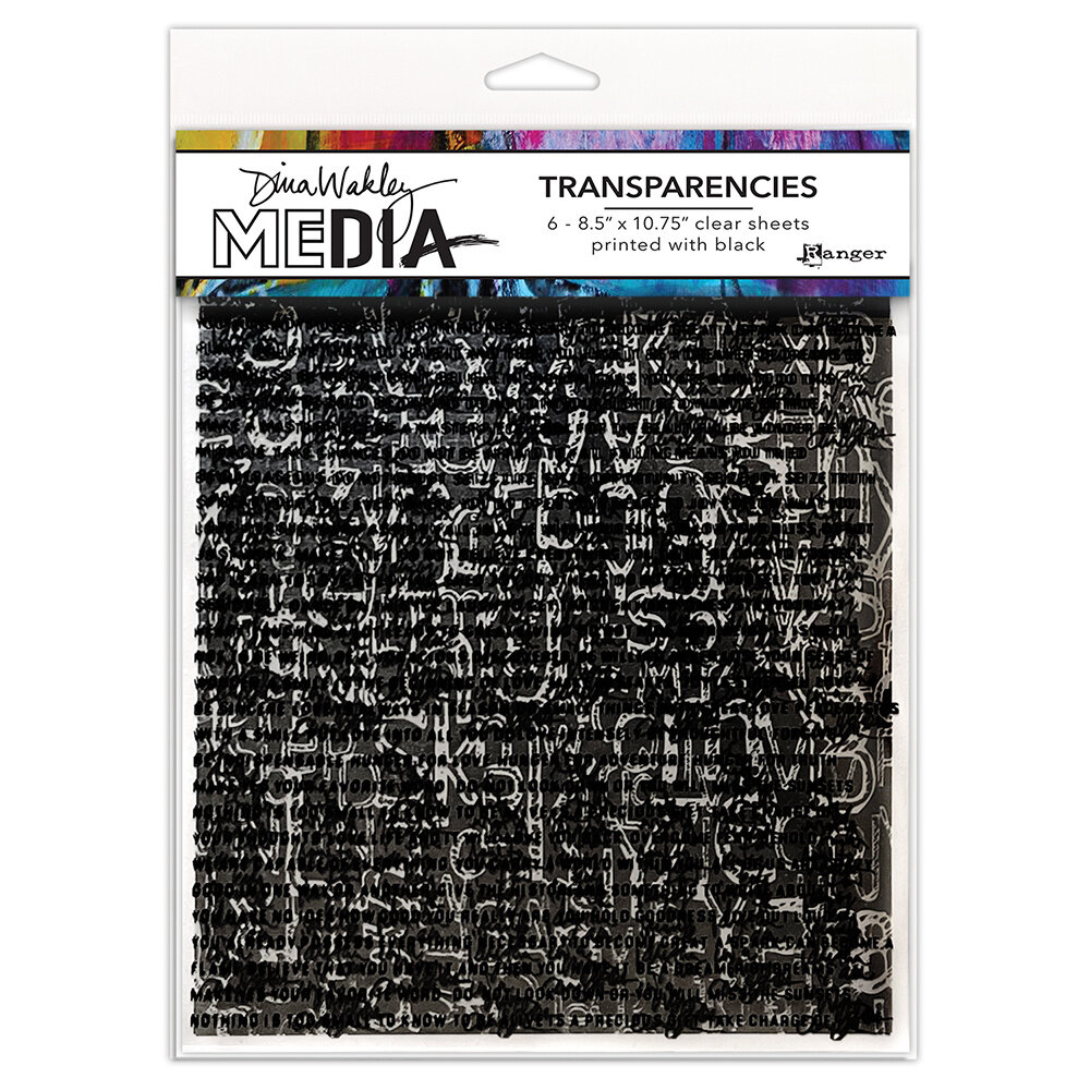 Ranger Dina Wakley MEdia Transparencies Typography Set 1 (MDA82651) Ranger Dina Wakley MEdia Transparencies Typography Set 1 (MDA82651)